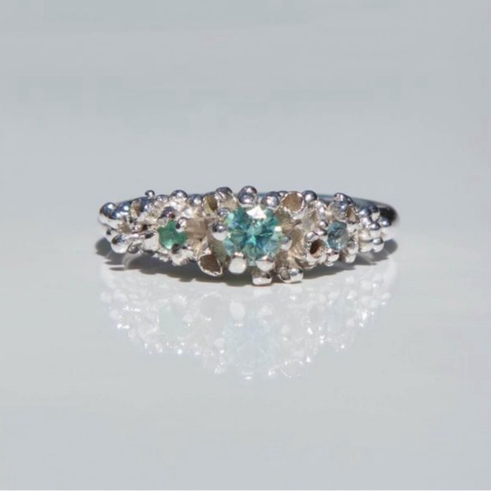 Engagement ring ocean reef inspired